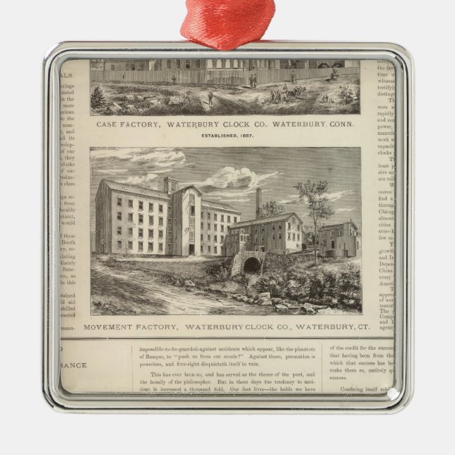 Ornement En Métal Waterbury Clock Company (Devant)