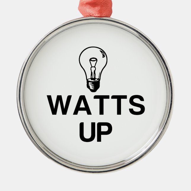 ORNEMENT EN MÉTAL WATTS UP LIGHT BULB (Devant)