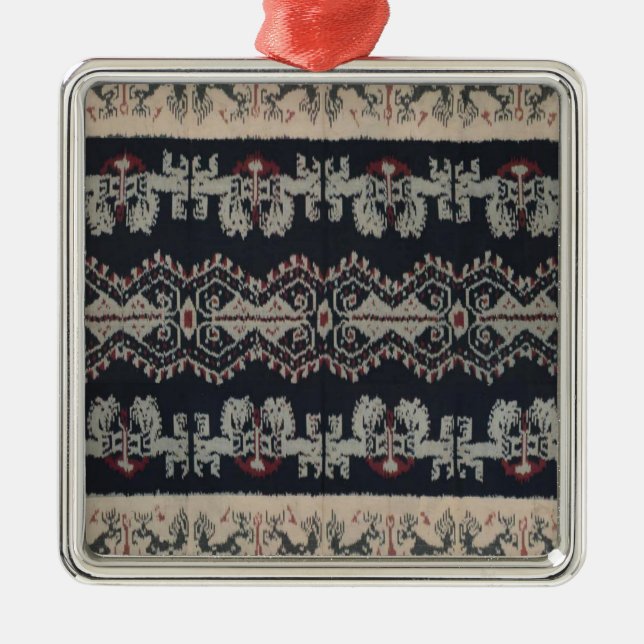 Ornement En Métal Weavings tribaux indonésiens Indonésie de textiles (Devant)