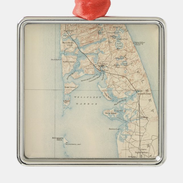 Ornement En Métal Wellfleet, le Massachusetts (Devant)