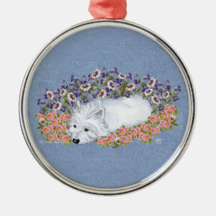Ornement En Métal West White Terrier