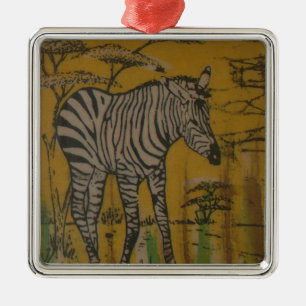 Ornement En Métal Wild Life Kenya African Safari Zebra.png