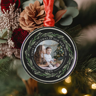 Ornement En Métal Wreath d'hiver Premier Noël dans notre nouvelle