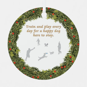 Ornement En Métal XMas Wreath Train and Play