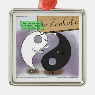 Ornement En Métal Yin rencontre Yang Zen Funny