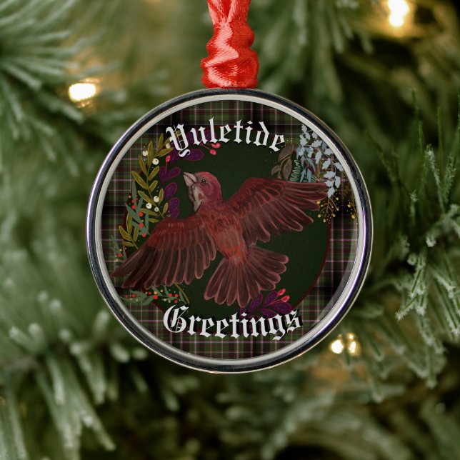 Ornement En Métal Yuletide Salutations Purple Finch (Arbre)