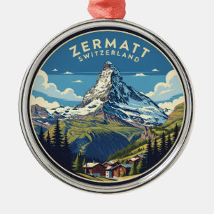 Ornement En Métal Zermatt Suisse Matterhorn
