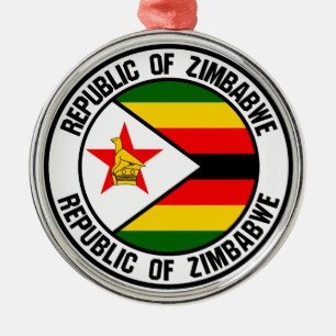 Ornement En Métal Zimbabwe Round Emblem