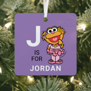 Ornement En Métal Zoé Nom personnalisé avec photo