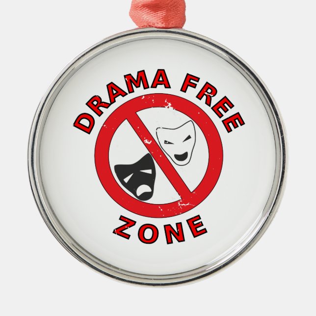 Ornement En Métal Zone sans drame (Devant)