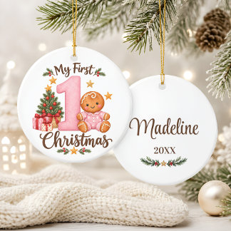 Ornement en pain d'épices pour le premier Noël de