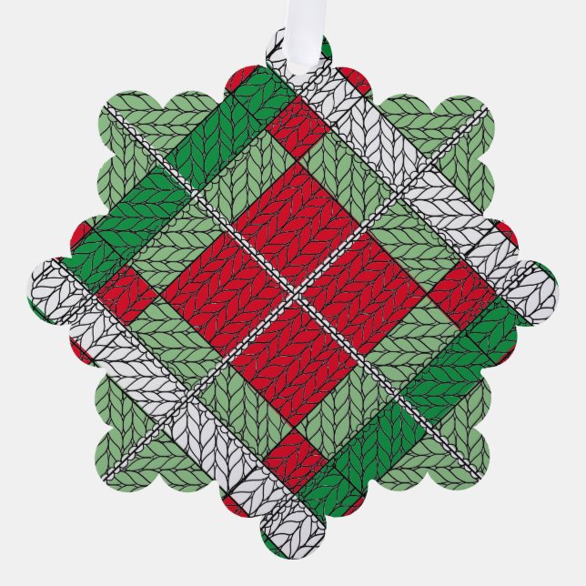 ORNEMENT EN PAPIER À MAILLES ARGENTÉES DE FÊTE Déc (Recto)