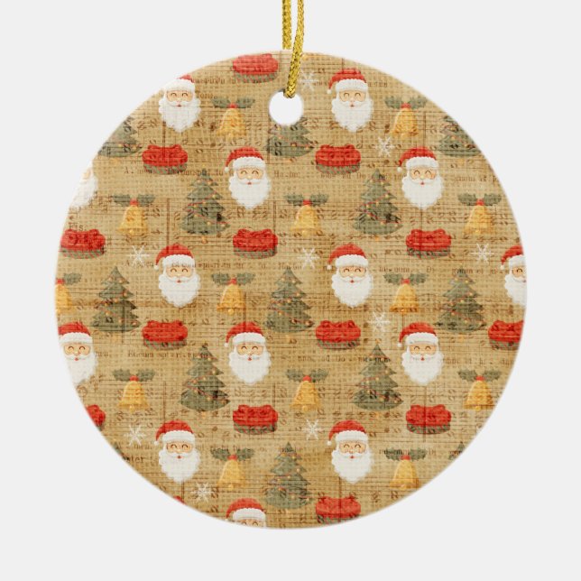 Ornement en papier de Noël Vintage (Devant)