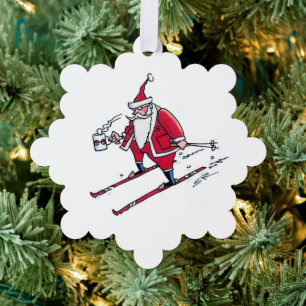 Ornement en papier flocon de neige de Père Noël sk