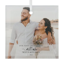 1er Noël Elégant Marié Comme M. et Mme Photo