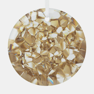 Ornement En Verre 3D abstraite texture or cristal.