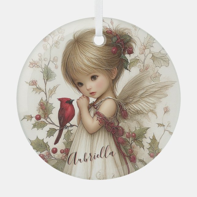 Ornement En Verre A Holly-Touched Moment of Magic (Recto)