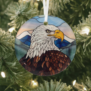 Ornement En Verre Aigle Patriotique