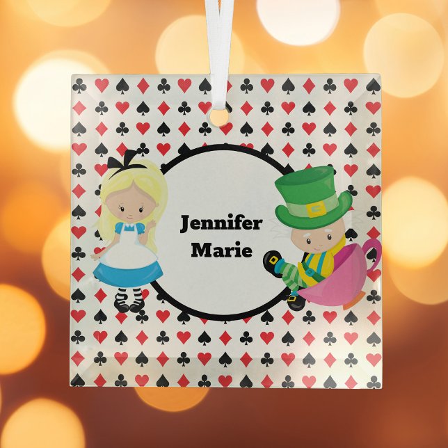 Ornement En Verre Alice au pays des merveilles Fête des enfants (Créateur téléchargé)