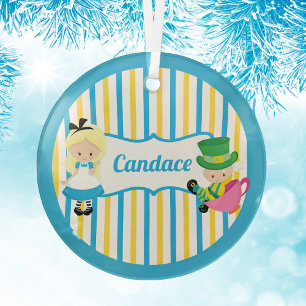 Ornement En Verre Alice au pays des merveilles Jolie Personnalité En