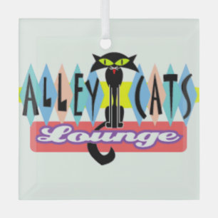 Ornement En Verre "Alley Cat Lounge"