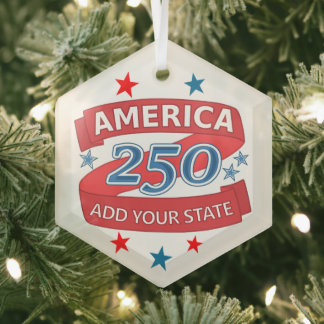 Ornement En Verre America 250 Add State 250th Anniversary Keepsake
