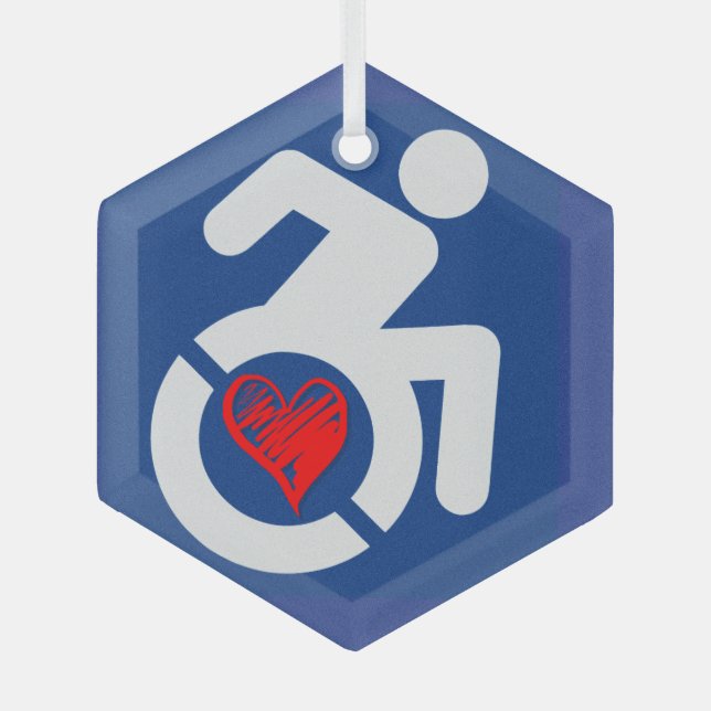 Ornement En Verre Amour Handicap (Recto)