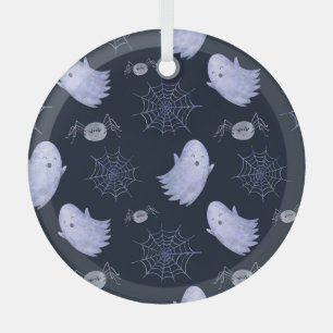 Ornement En Verre Amusant Motif d'Halloween Spider Fantôme.