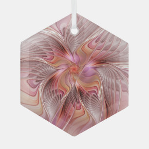 Ornement En Verre Ange Abstrait Coloré Fantaisie Art Fractal