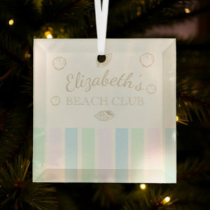 Ornement En Verre Anniversaire Beach Club