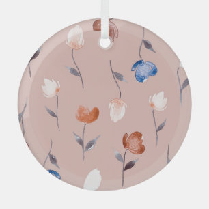 Ornement En Verre Aquarelle Abstraite Florale : Pastel Seamless.