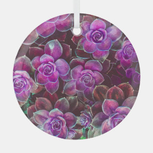 Ornement En Verre Aquarelle camellia, mariage à fleurs