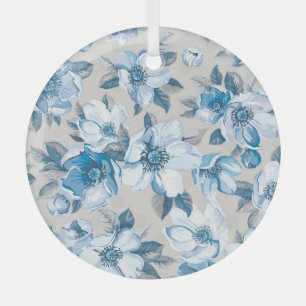 Ornement En Verre Aquarelle en fleurs de cerisier : Pommier sans cou