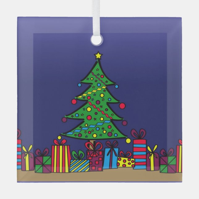 Ornement En Verre Arbre de Noël (Recto)