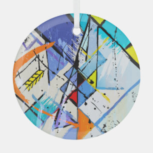 Ornement En Verre arrière - plan Abstrait, lignes géométriques, écla