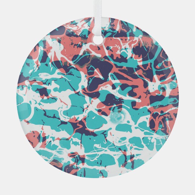 Ornement En Verre Arrière - plan d'art en papier marbré Abstrait (Recto)