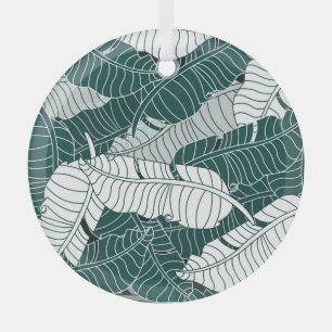 Ornement En Verre Arrière - plan Motif Feuille vintage