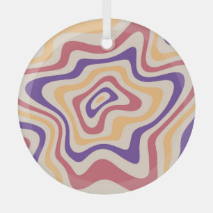 Ornement En Verre Arrière - plan psychédélique Retro Starburst