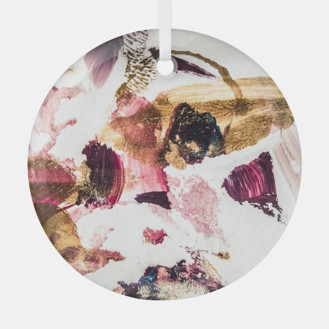 Ornement En Verre Art créatif Abstrait Gold Sparkles (Recto)