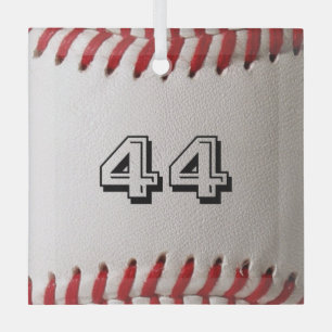 Ornement En Verre Art personnalisé de numéro de baseball – Photo de