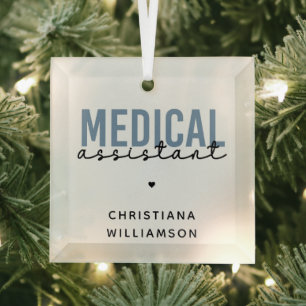 Ornement En Verre Assistant Médicale personnalisé MA Assistant cli