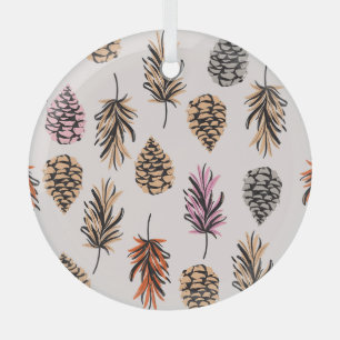 Ornement En Verre Automne Nature : Vintage tendance sans couture.
