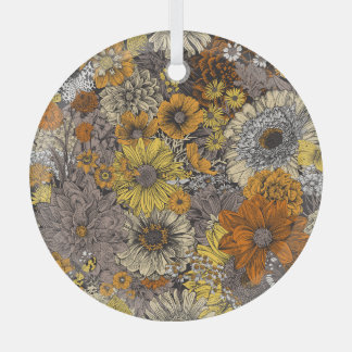Ornement En Verre Autumn Flora & Faune : les années 70 Retro