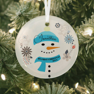 Ornement En Verre Babys First Christmas Ornament, Personalized