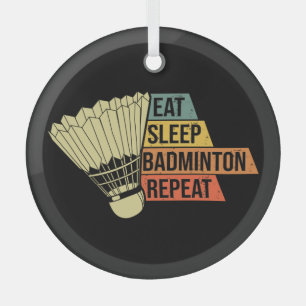 Ornement En Verre Badminton Rétro Vintage