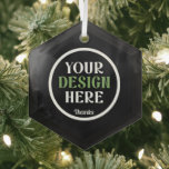 Ornement En Verre baiser personnalisé, unique, élégant et minimalist<br><div class="desc">Ce design est accessible à tous. N'hésitez pas à customiser le logo,  les images,  le texte et les couleurs selon vos préférences. Merci beaucoup.</div>