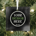 Ornement En Verre baiser personnalisé, unique, élégant et minimalist<br><div class="desc">Ce design est accessible à tous. N'hésitez pas à customiser le logo,  les images,  le texte et les couleurs selon vos préférences. Merci beaucoup.</div>