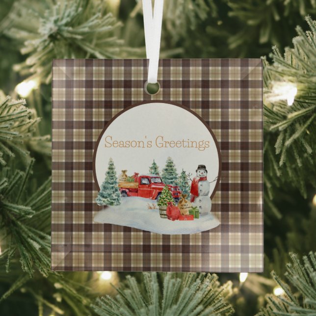 Ornement En Verre Bannockbane Original Tartan écossais (Insitu)