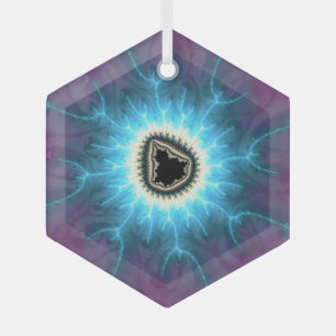 Ornement En Verre Basculé Sur Mandelbrot Chocking Fractal Abstrait