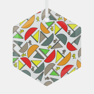 Ornement En Verre Bateaux et poissons